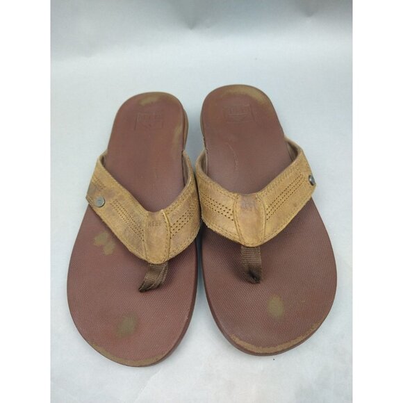 Reef Cushion Bounce Lux RF0A2YMN Brown Flip Flops Men's 12 - Picture 2 of 7